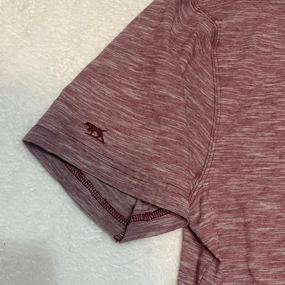 Rodd & Gunn Burgundy Stripe Short Sleeve‎ Business Casual Golf Polo Short 2XL - Picture 8 of 8